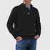 Men's Stand Collar Zipper Sweater Winter Fashion Solid Color Long Sleeve Knitted Top Clothing