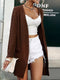 Cable Knit Open Front Cardigan