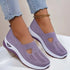 Mesh Flats Shoes Fashion Breathable Non-slip Soft Bottom Casual Shoes For Women