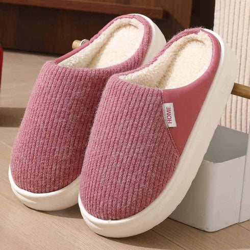 Winter Warm Plush Home Slippers Lightweight Thick Bottom Silent