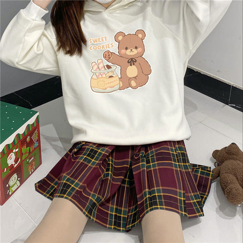 Bear Sweater Women Plus Velvet Padded Jacket