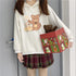 Bear Sweater Women Plus Velvet Padded Jacket