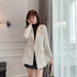 Tweed Small Suit Jacket Women Casual Top