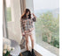 Women plus velvet short fur plaid jacket