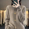 Round Neck Twisted Wool Flowery Jacket Women