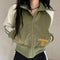 European And American Autumn Zipper Cardigan Jacket Women