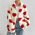 Women's Plush Loving Heart Printed Coat