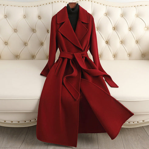 Autumn & Winter Temperament Korean Wool Coat for Women – Elegant &