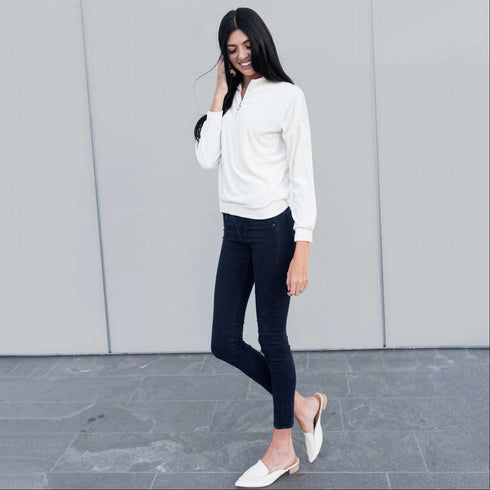 Long Sleeved Fleece Front Zipper Jacket