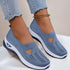 Mesh Flats Shoes Fashion Breathable Non-slip Soft Bottom Casual Shoes For Women