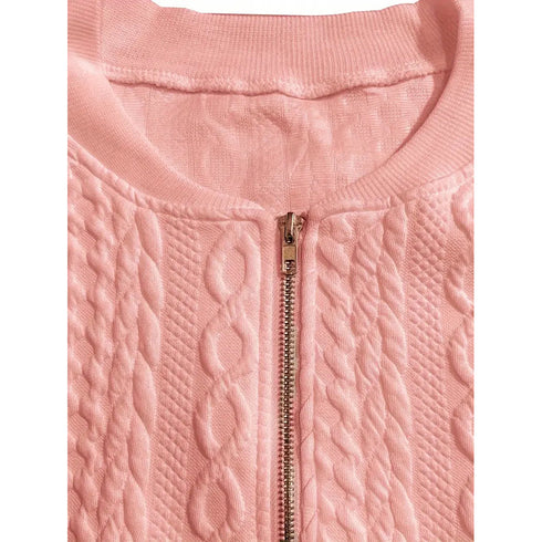 Bomber Jackets For Women Cute Jacquard Coats Lightweight Zip Up Jackets Dressy Casual