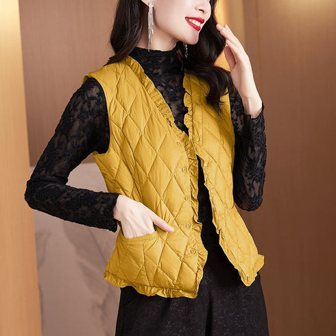 Coat Cotton-padded Jacket Vest For Women