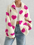 Women's Plush Loving Heart Printed Coat