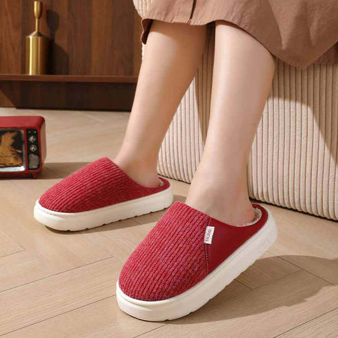 Winter Warm Plush Home Slippers Lightweight Thick Bottom Silent