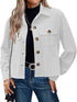 Corduroy Button Cropped Jacket For Women
