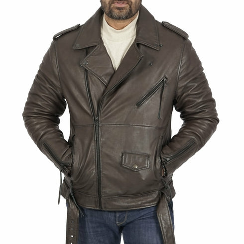 Lorenzo Comfortable Brown Leather Jacket