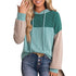 Autumn Winter Twist Strip Color Matching Long Sleeve Hoodie Loose