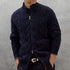 A.1 Men's Solid Color Zipper Knitted Jacket