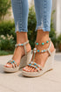 25 Edition – Rhinestone Hemp Wedge Sandals