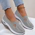 Mesh Flats Shoes Fashion Breathable Non-slip Soft Bottom Casual Shoes For Women