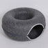 Donut Cat Tunnel Bed Pets House Natural Felt Pet Cat Cave Interactive Toys Round Wool Felt Pet Bed Cat Training Toy Cat House
