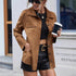 All-match Leather Cardigan Slim-fit Jacket Women