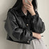 Versatile Short Jacket PU Leather Women