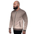 Bomber Jacket for Men - Burgundy Halftone Dotted Pattern
