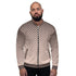 Bomber Jacket for Men - Burgundy Halftone Dotted Pattern