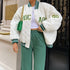 Retro Style Baseball Uniform Jacket Coat Women