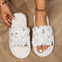 Christmas Plush Slippers Fashion Open-toed Home Slipper Indoor Warm