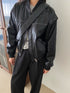 Loose Long Sleeve Leather Jacket Coat Women