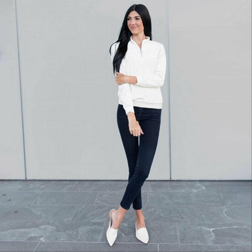 Long Sleeved Fleece Front Zipper Jacket