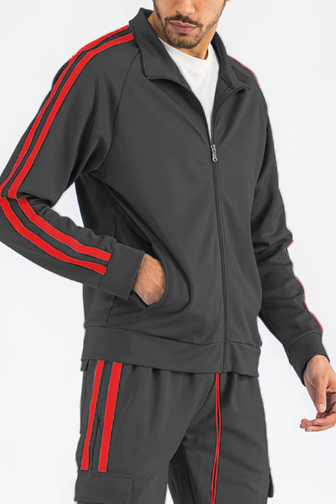 Two Stripe Zip Up Track Jacket TJ700