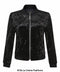 De La Creme - Womens Velvet Zip-Thru Varsity Bomber Jacket
