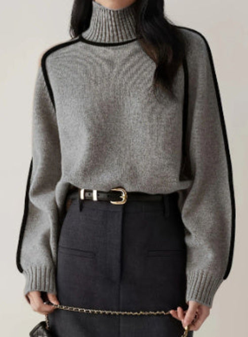 Autumn And Winter Half Turtleneck Three-dimensional Casual Loose