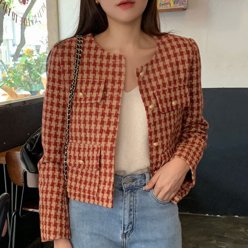 Tartan Short Jacket For Women