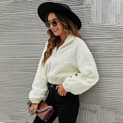 Winter New Short Jacket Stand Collar Top