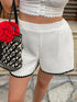 Contrast Trim Shorts with Pockets
