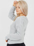 Crop Fisherman Jumper Womens - Grey