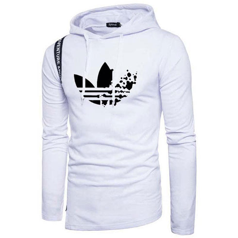 Autumn and winter leisure sports printing pullover hooded European and