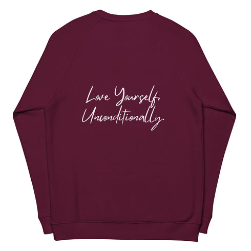 Organic sweatshirt SELF LOVE Unisex organic raglan sweatshirt